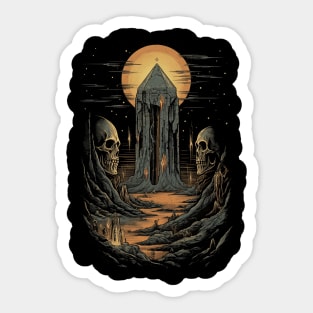 Citadel Of The Necromancers - vintage fantasy sci-fi weird fiction Sticker